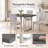5-Piece Wood Dining Table Set, Rectangular Dining Table and 4 High Back Upholstered Chair, Kitchen Table Set for Dining Room-1852714483