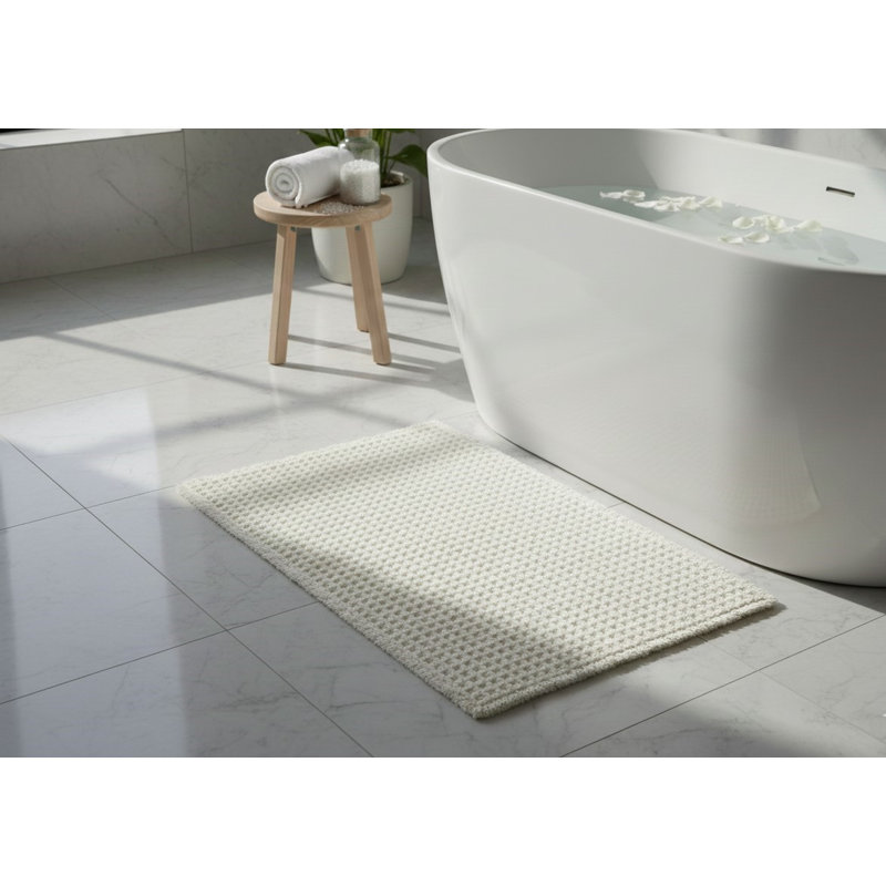 Tapis de salle de bain Belge Waffle, 17X24, IVORY