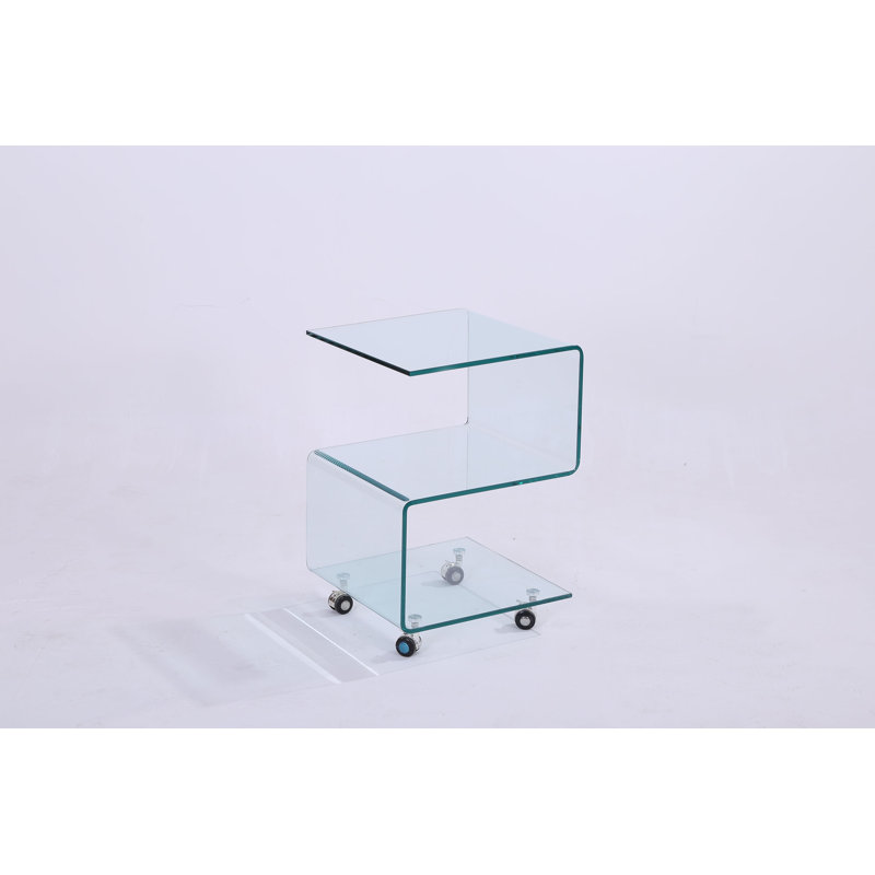 Amaryllis Glass Top End Table