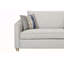 Causeuse en tissu sable - 2 coussins en duvet