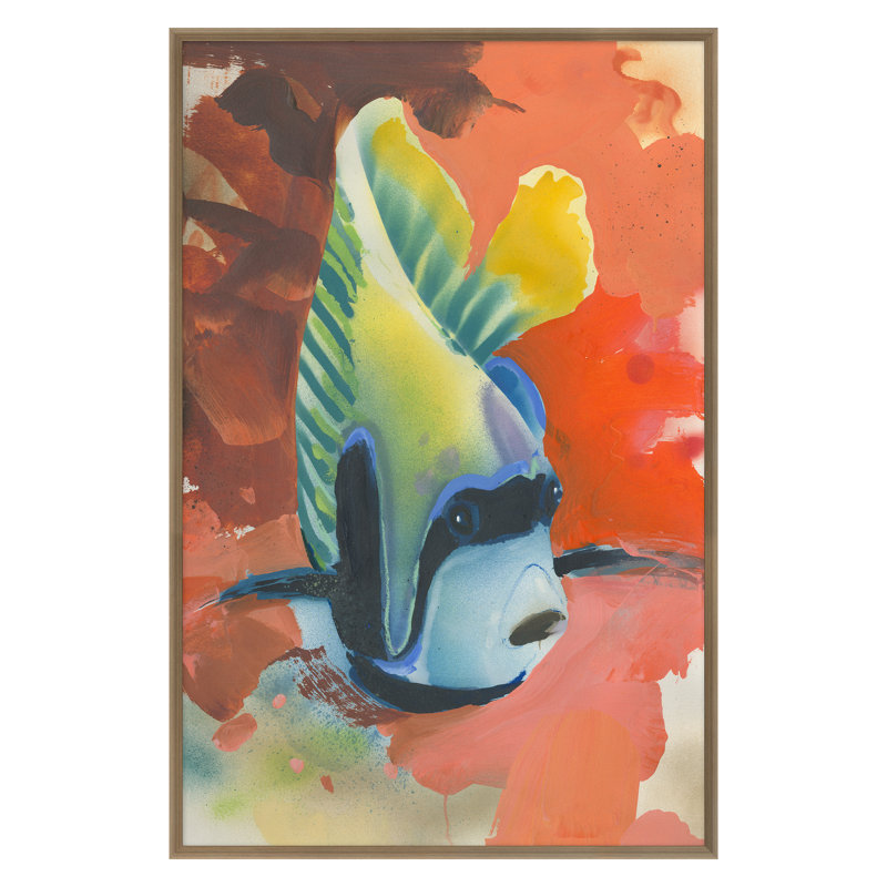 Life Aquatic 3 Print by PC Ngo, 30" H x 20" W, Gold Framed