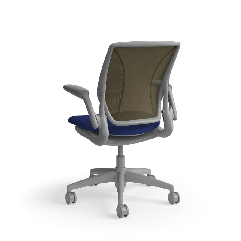 Fauteuil de travail ergonomique avec dossier Caraway World ML et siège rembourré Corde 4, Brun/bleu, Gris