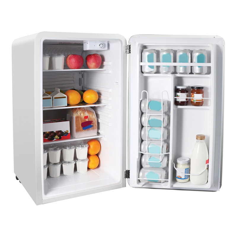 Compact Gray and Black Portable Car Refrigerator with Smart Features