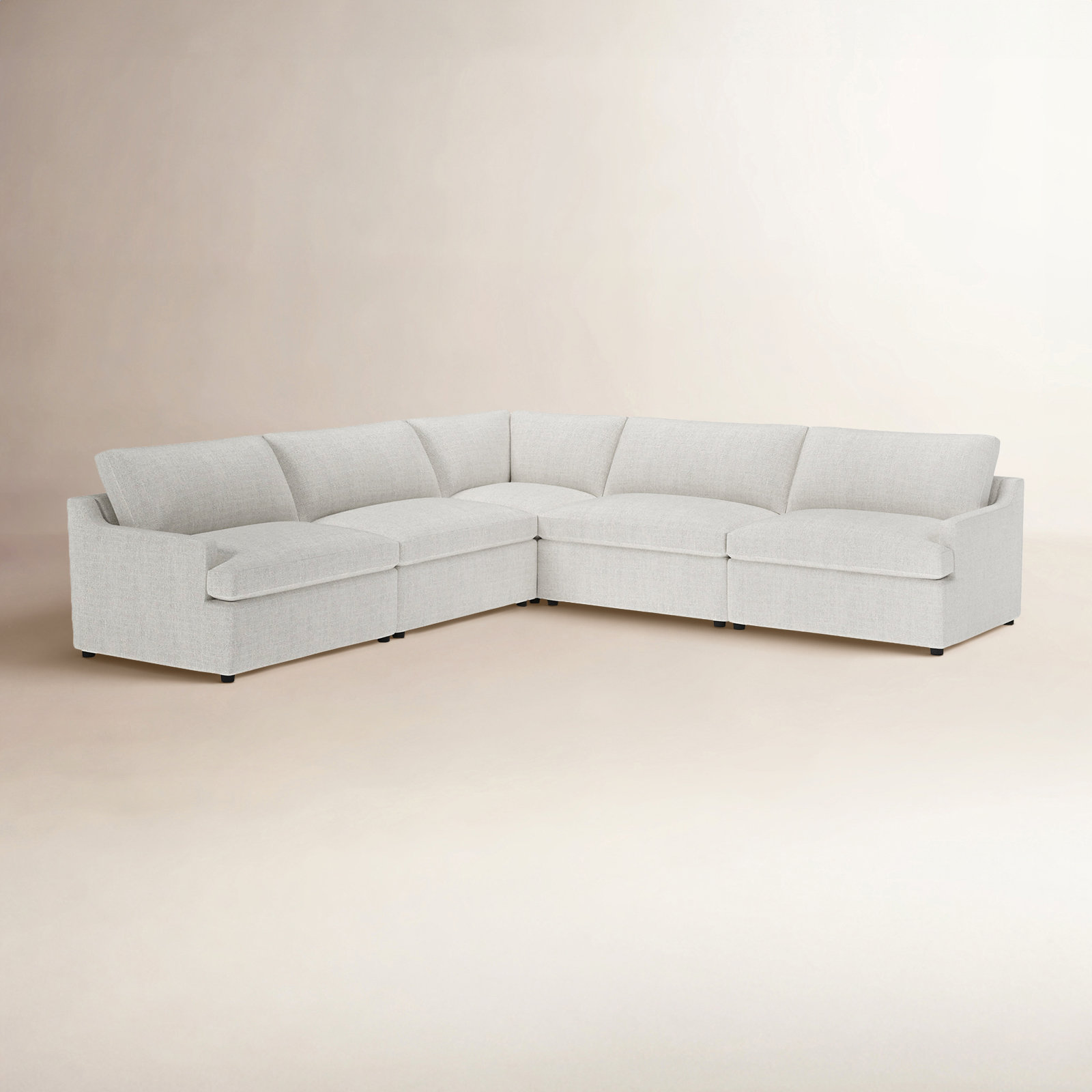 Essex Chaise Sectional, Monique Oyster Textured Chenille