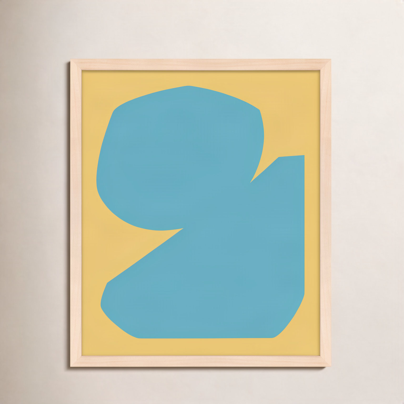 Blue Study 2 by Michael Kempen, 25"H x 20"W x 1.25"D, Maple Framed