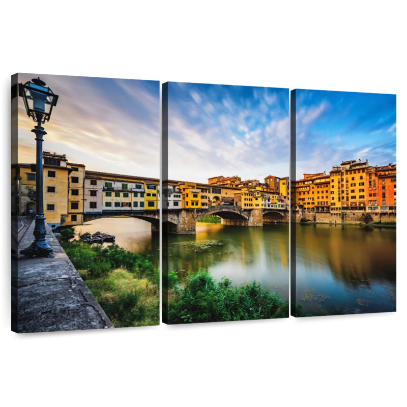 Ponte Vecchio, paysage fluvial, H 24 po x l 38 po