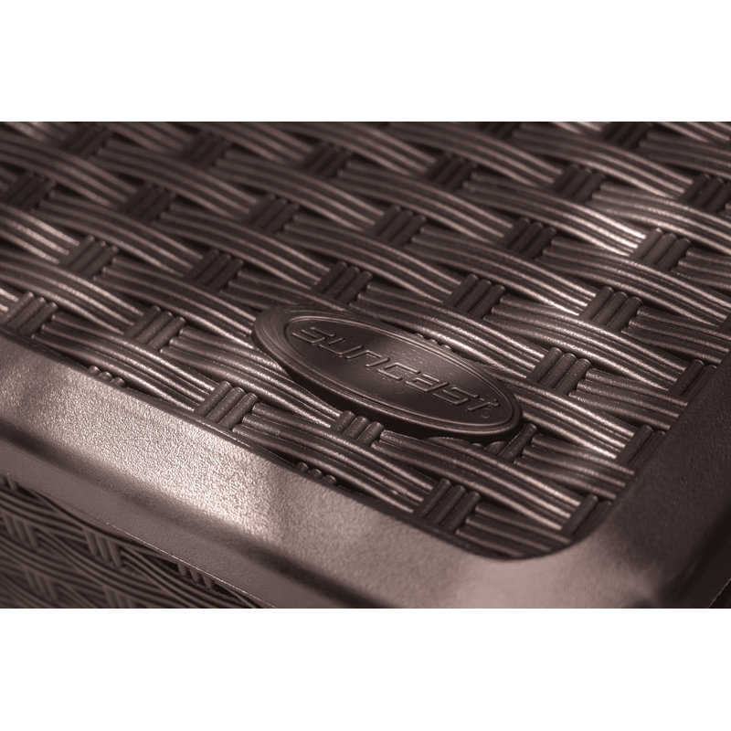 Suncast Extra Large Brown Wicker 134-Gallon Lockable Deck Box