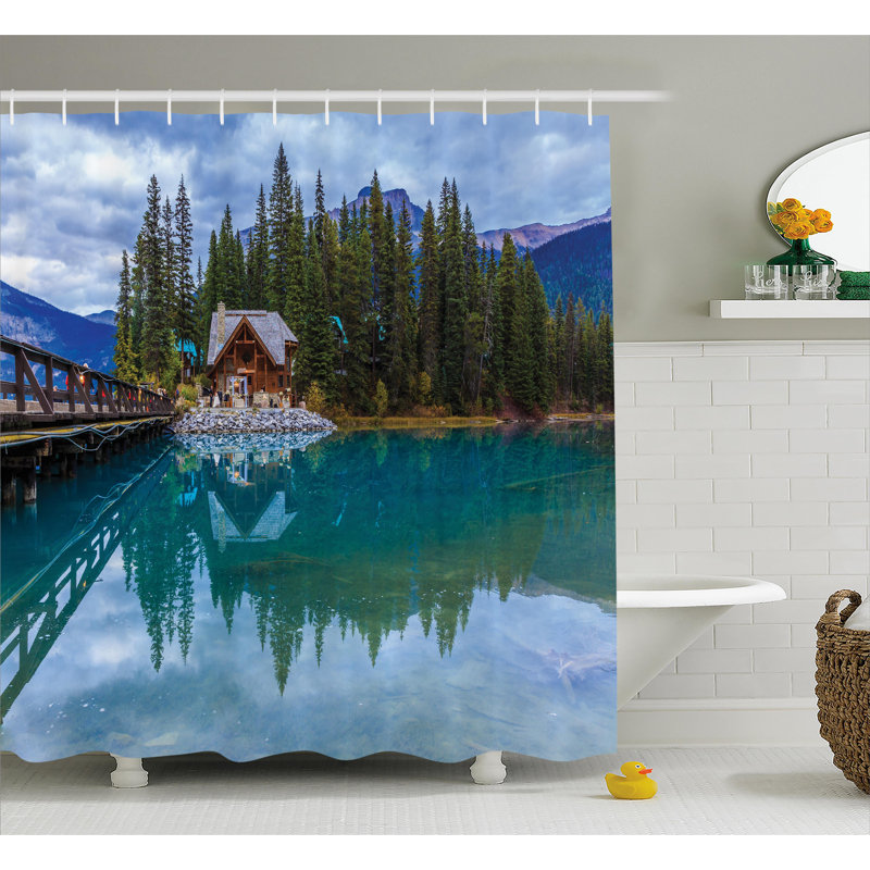 Rideau de douche simple lake scènes maison Higden, H 70 po x l 69 po