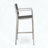 Aluminum Barstools with PE Rattan Seat, Set of 2