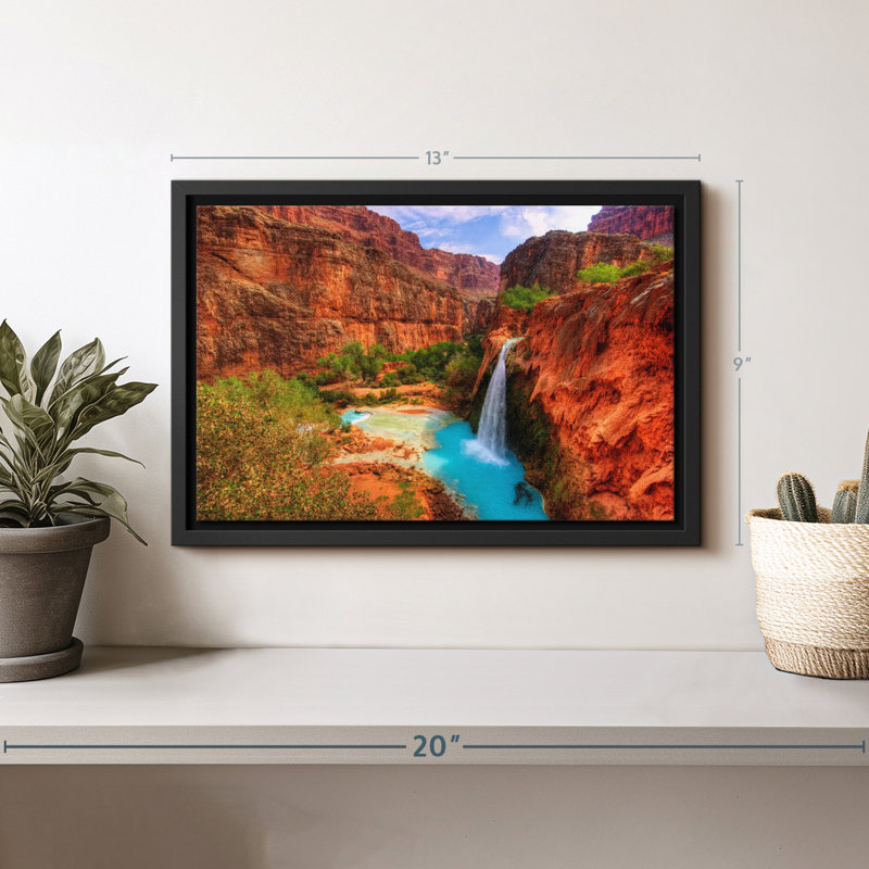"Art mural des chutes du Havasupai", H 9 po x l 13 po