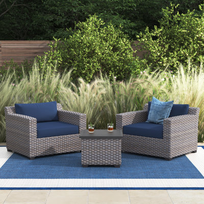 Basden 2 - Person Patio Conversation Sets with Cushions