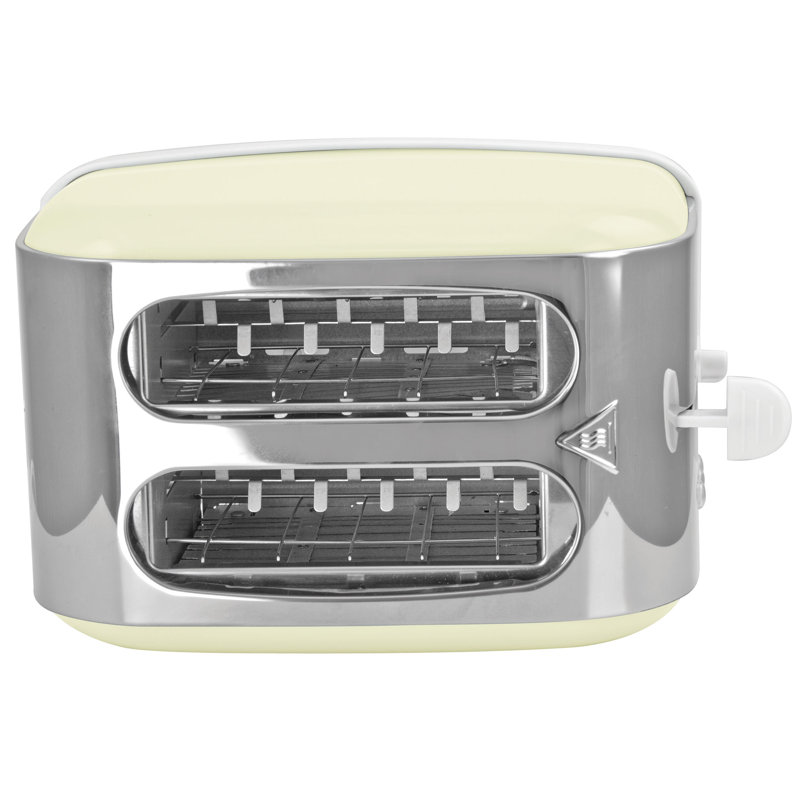 SQ Professional Dainty 2 slice Toaster with Removable Crumb Tray, Chantilly (Cream)