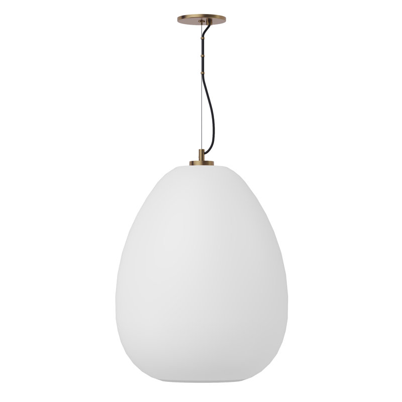 Kapoor 1 - Light LED Pendant, Opal, 21.7" H x 17.6" W x 17.6" D