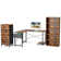 Multifunctional Contemporary 3-Piece L-Shaped Computer Desk Office Set With Abundant Storage Space