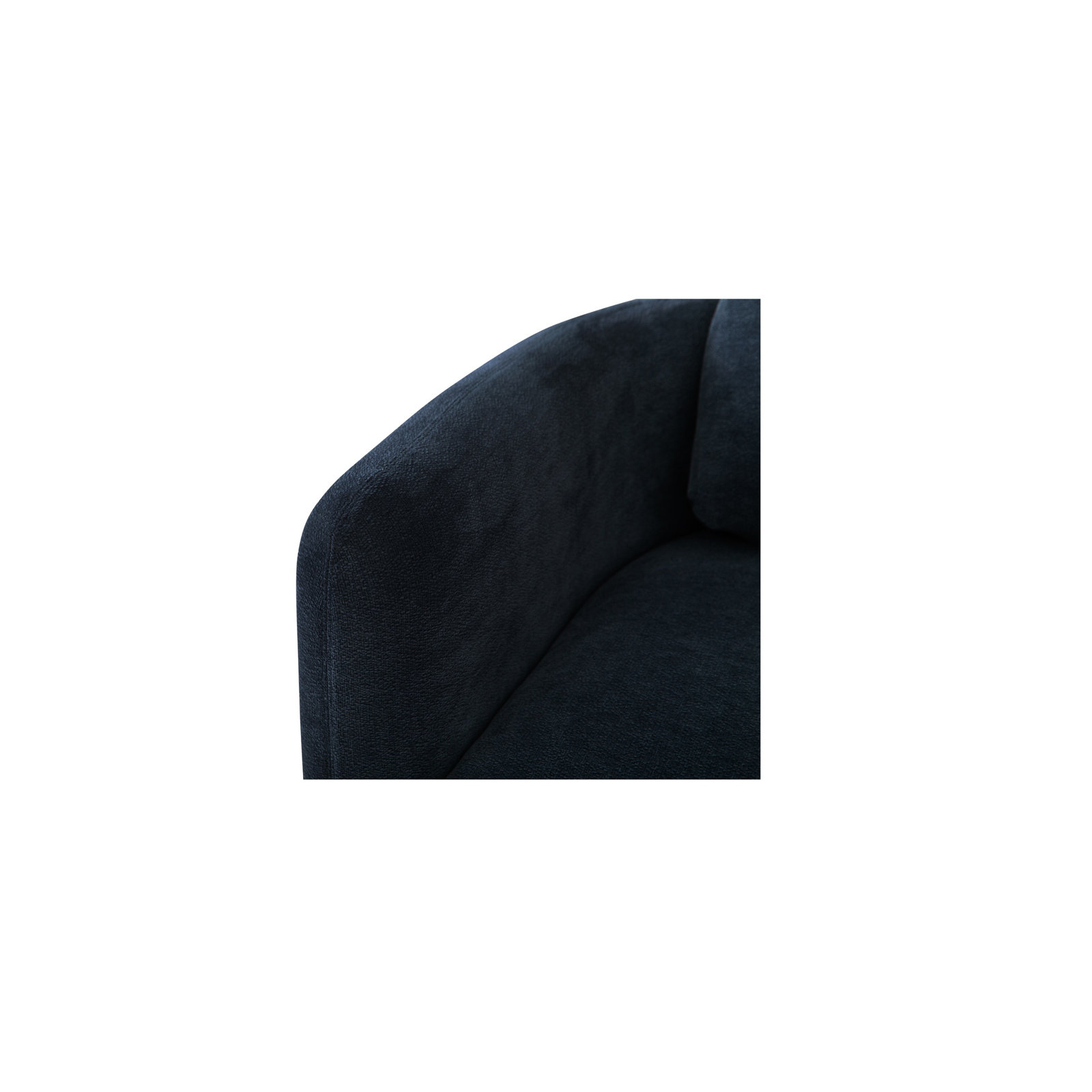 Leeven Sectional Ginger Left, Dark Blue Polyester, Right Hand Facing