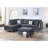 3-PCS Reversible Sectional Set Living Room Furniture Chenille Couch Sofa-1687443529