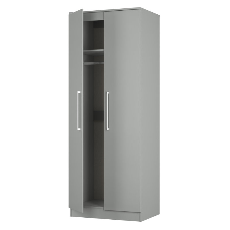 Talhaa Manufactured Wood Wardrobe, Grey/White