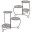 Mald 24" H 3-Tier Bronze Steel Checkered Plant Stand (2 Count)