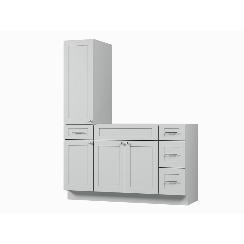 Meuble-lavabo simple 63 po Disar, Gris