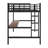 Metal Loft Bed With Power Outlet And LED Lighted
