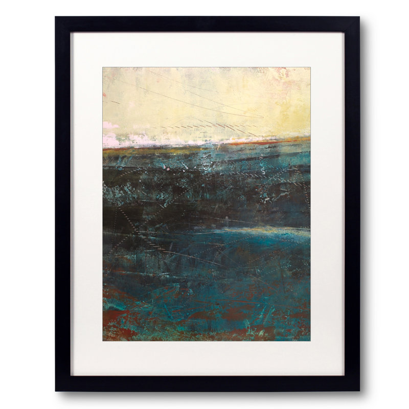 Deep End par Victoria Primicias, H 21,2 po x l 17,2 po, Papier avec cadre noir