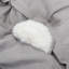 Lit-chat gris en coton PP avec boules suspendues