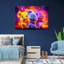 Neon Baby Bear - No Frame Print on Canvas-1046897912