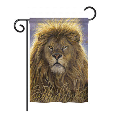 Double Sided 19 in. H x 13 in. W Polyester Animal Garden flag
