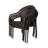 Patio Sense Rhodos Cafe Stacking Chairs ,Mocha, Wicker Construction ,Indoor & Outdoor - 4 pc