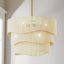 Virelle 6-Light Boho Dimmable Tiered Drum Chandelier