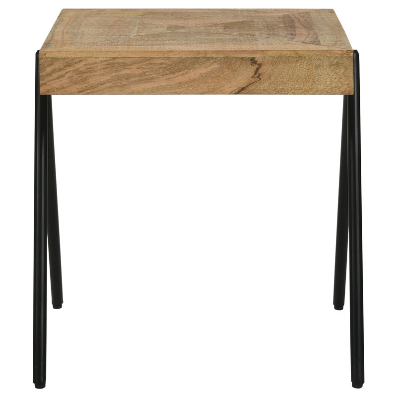 Square Solid Mango Wood Side End Table