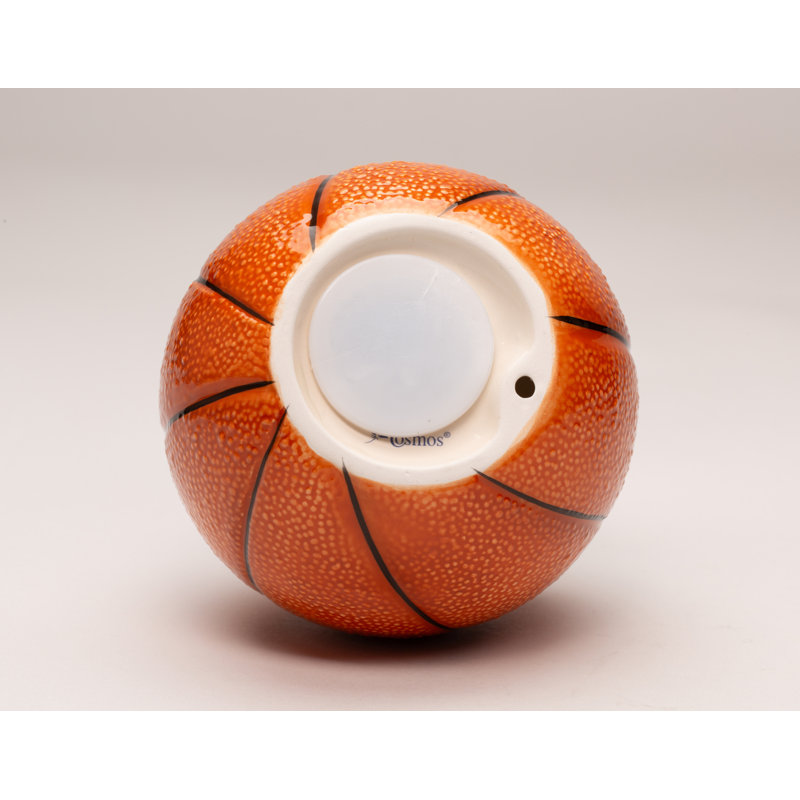 Small Basketball Piggy Bank 4 1/4"H
