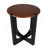 ACACIA SOLID WOOD SIDE TABLE,BROWN & BLACK COLOR