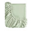 Ensemble de draps en satin sauge pour lit simple 4 pièces - Texture lisse, réduit les frisottis, les plis, est livré avec des taies d'oreiller de luxe