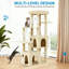 Arbre à chat 61 po multi-niveaux pour grands chats, tour robuste avec condos doubles et grattoir en sisal-355939487