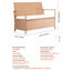 Banc de rangement d'extérieur Pe 70gal