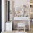 Full Body Mirror Cabinet with Round LED Vanity Table Set