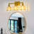 3-Light Gold Vanity Light Wall Light Over Mirror With Amber Tulip Glass Shade-623755092-623034584-623034586