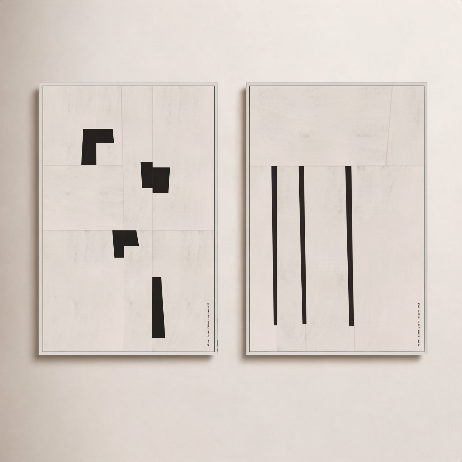Scattered by Romina Gadler, White Canvas Framed, 25" H x 17.5" W
