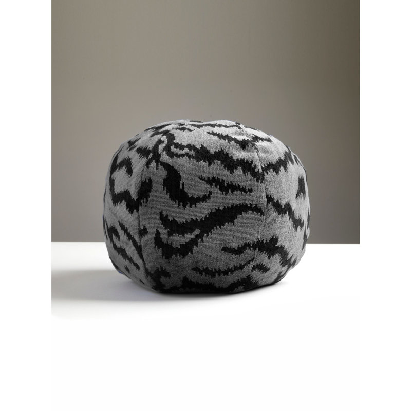 Wild Glamour Bolster Pillow Cover & Insert, Silver/Black