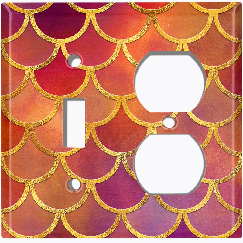 Plaques murales à motif de Qutlet à 2 bandes, Orange/White