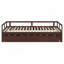 Lit de jour extensible avec couchette, lit de jour en bois avec couchette, espresso