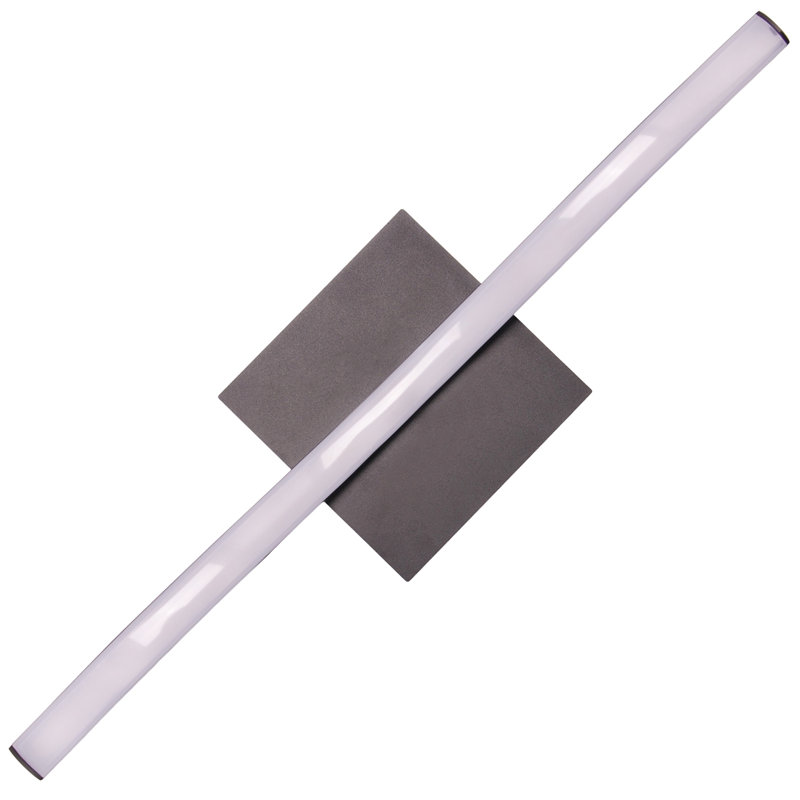 LED Semi Flush Mount, Matte Black