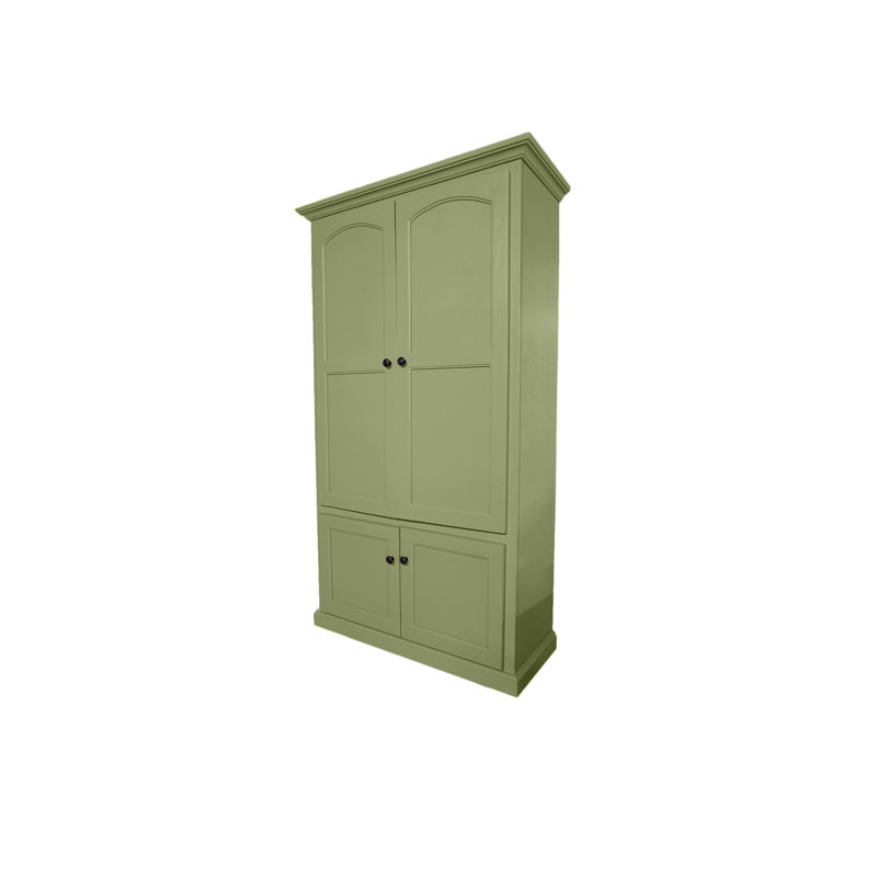 Garde-manger traditionnel 72 "avec portes arquées, Vert