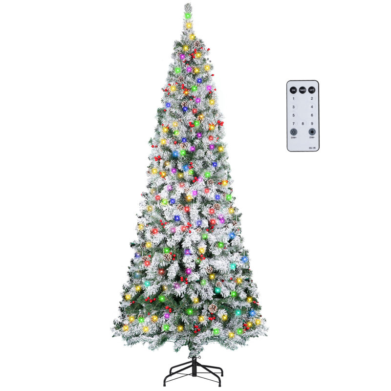 Arbre de Noël neige floqué, 7'
