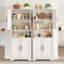 Armoire de cuisine autoportante de 70 po de hauteur avec 4 portes et tablettes réglables, huche de rangement moderne-843766923