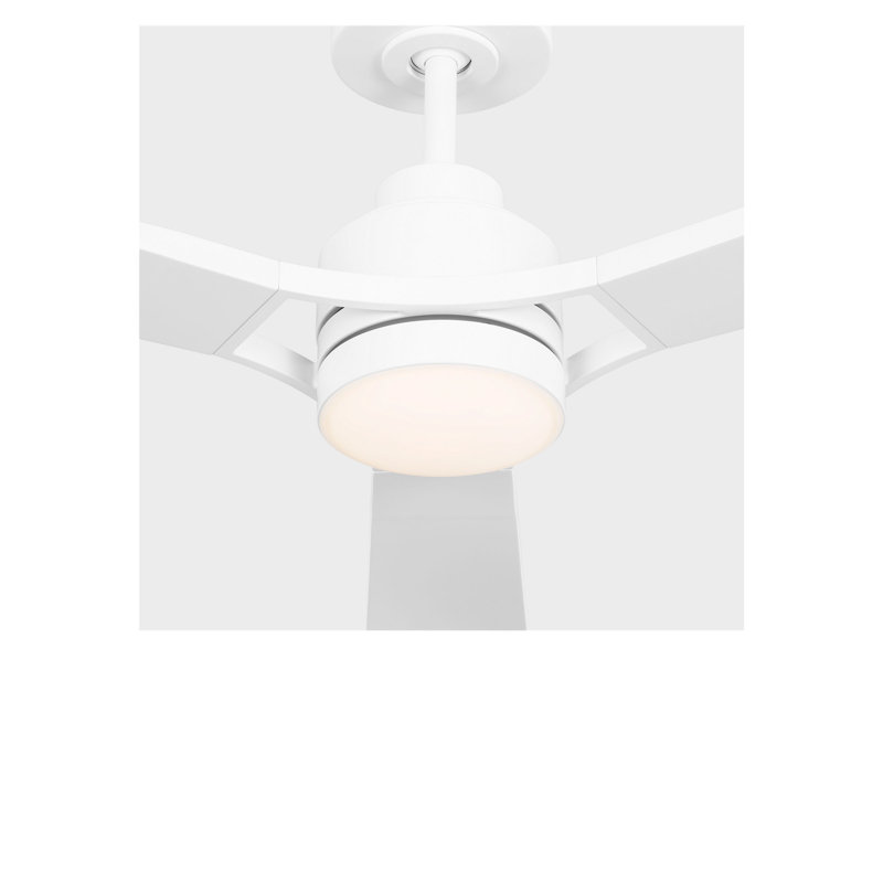 Ventilateur de plafond à DEL Trillium Smart 60, Blanc mat, Blanc mat