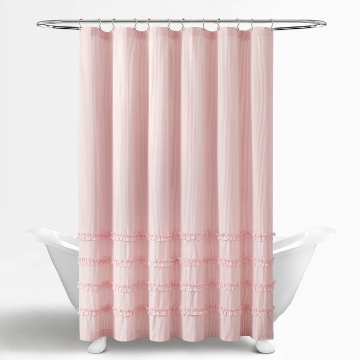 Ophelia & Co. Guidry 100% Cotton Striped Shower Curtain & Reviews | Wayfair