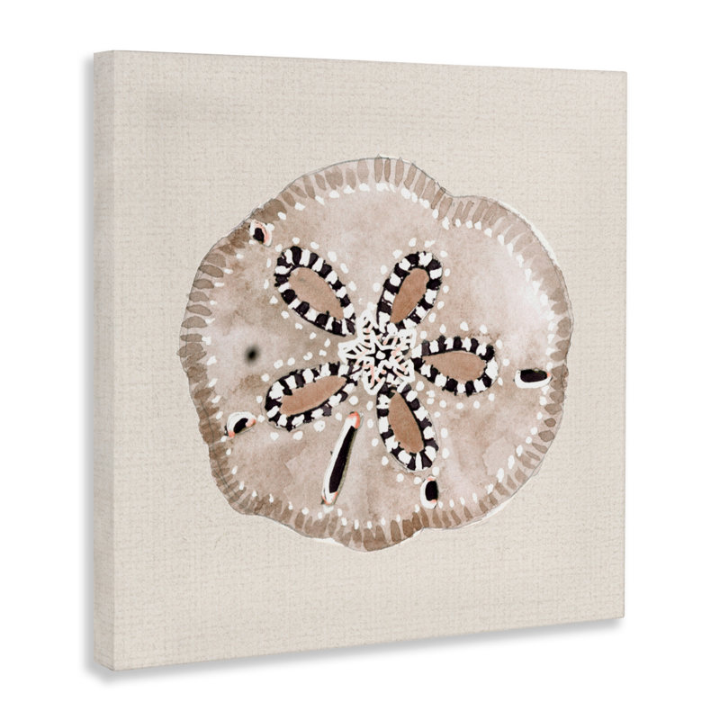 Toile de couleur sable taupe et beige, design par Lanie Loreth, H 17 po x l 17 po