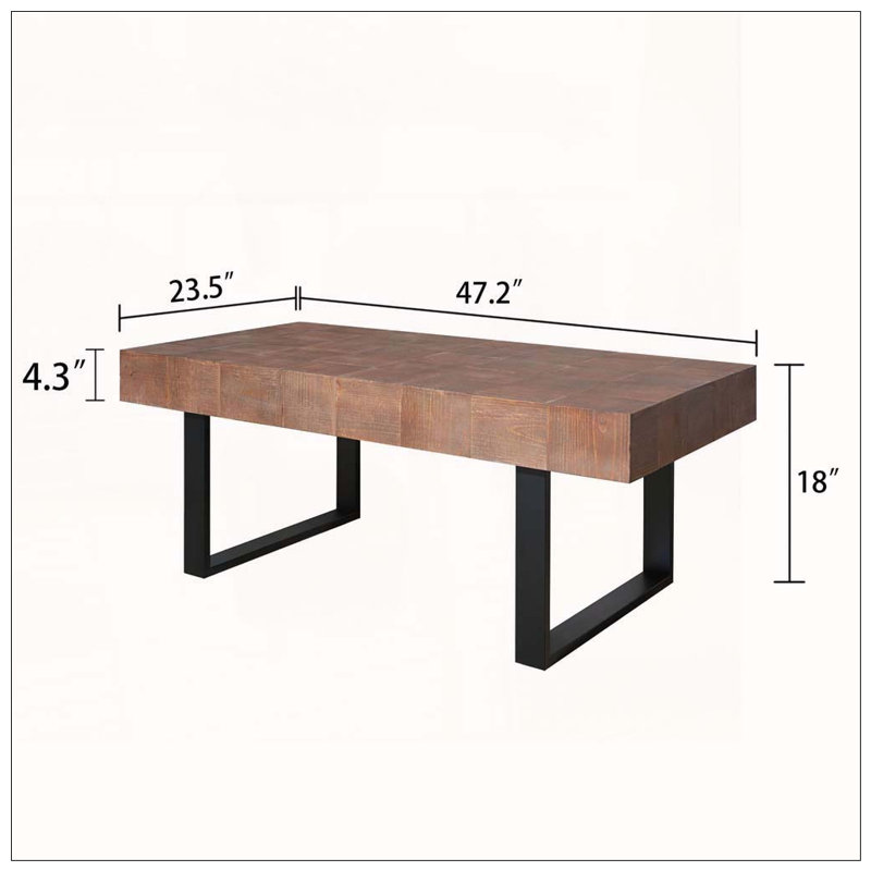 Table basse rustique en bois industriel
